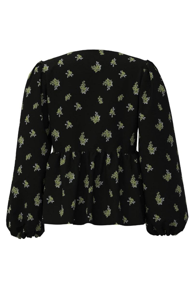 Pieces - Bluse - PC Liva LS Tie Top - Black