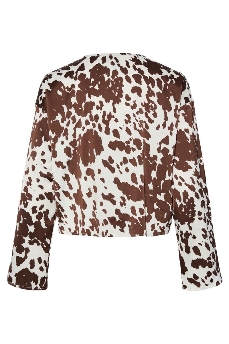 Pieces - Bluse - PC Mari Ls V-Neck Tie Top D2D Dmo - Cloud Dancer 