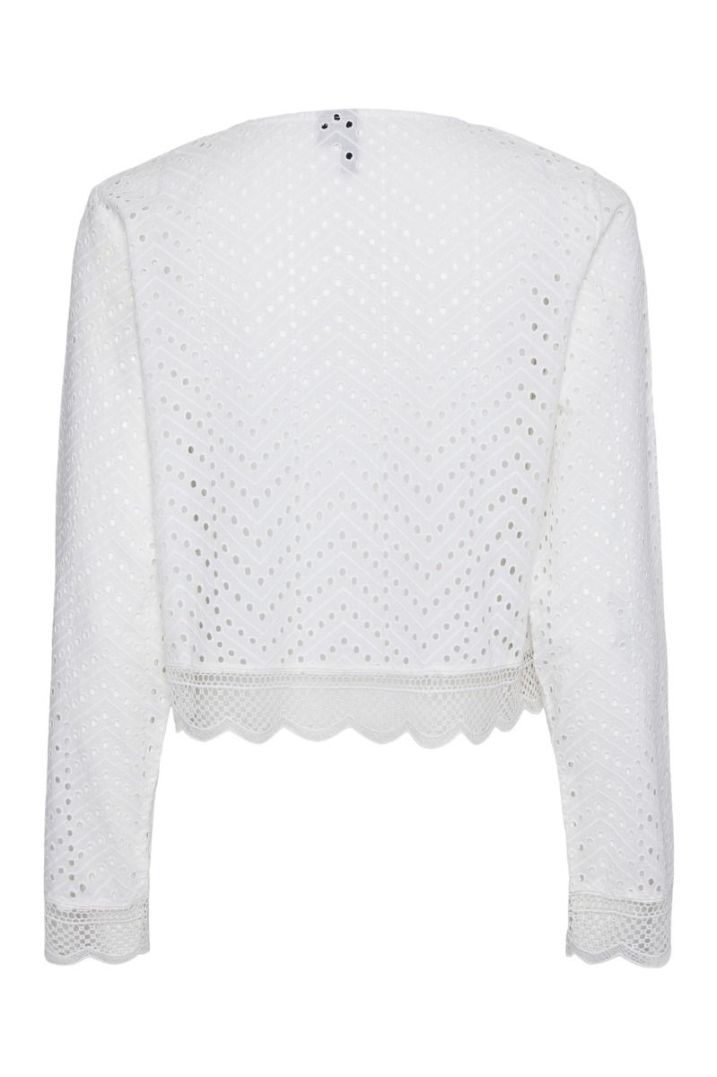 Pieces - Skjorte - PC Narisma Ls Shirt - Cloud Dancer