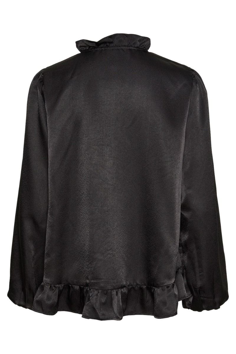 Pieces - Bluse - PC Nessa LS Top - Black