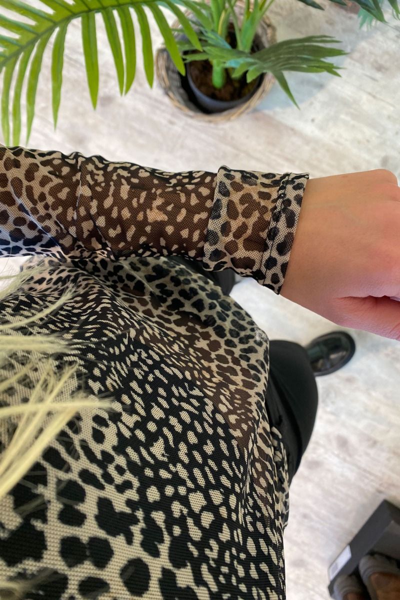 Pieces - Bluse - PC Oleo LS Mesh Top - Black