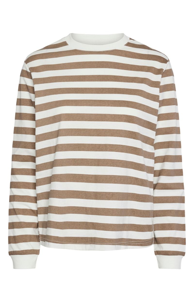 Pieces - Bluse - PC Puk LS Tee - Fossil