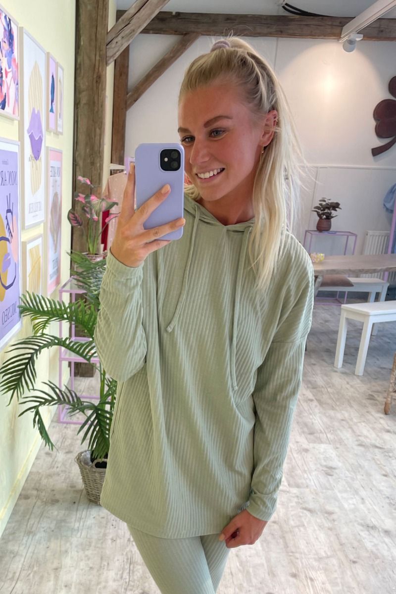 Pieces - Bluse - PC Ribbi LS Blouse - Aqua Gray