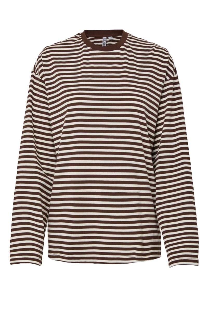 Pieces - Bluse - Sadie LS Top - Hot Fudge Coconut Milk