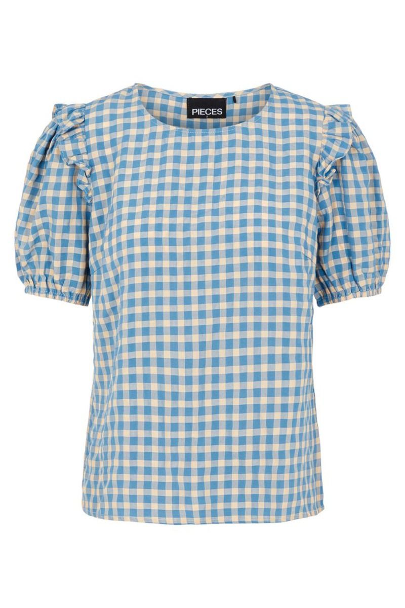 Pieces - Bluse - Vilja SS Top - Little Boy Blue