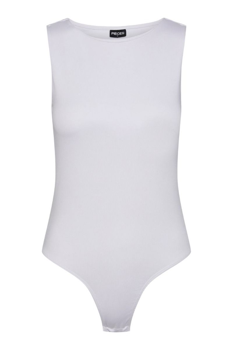 Pieces - Bodystocking - PC Neja SL Bodystocking - Bright White