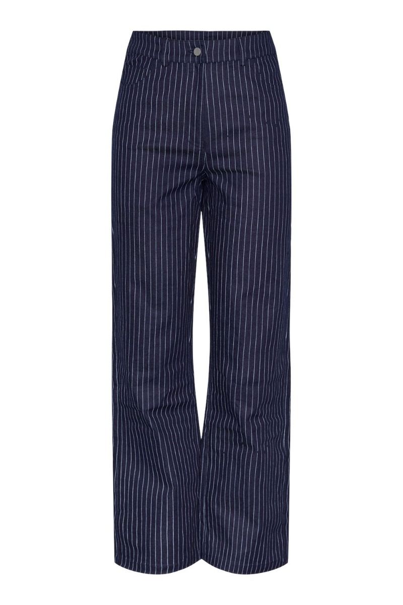 Pieces - Jeans - PC Adella Hw Denim Pant - Dark Blue Denim