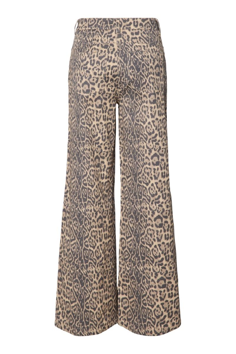 Pieces - Jeans - PC Fia HW Wide Denim Pants - Black/Leo