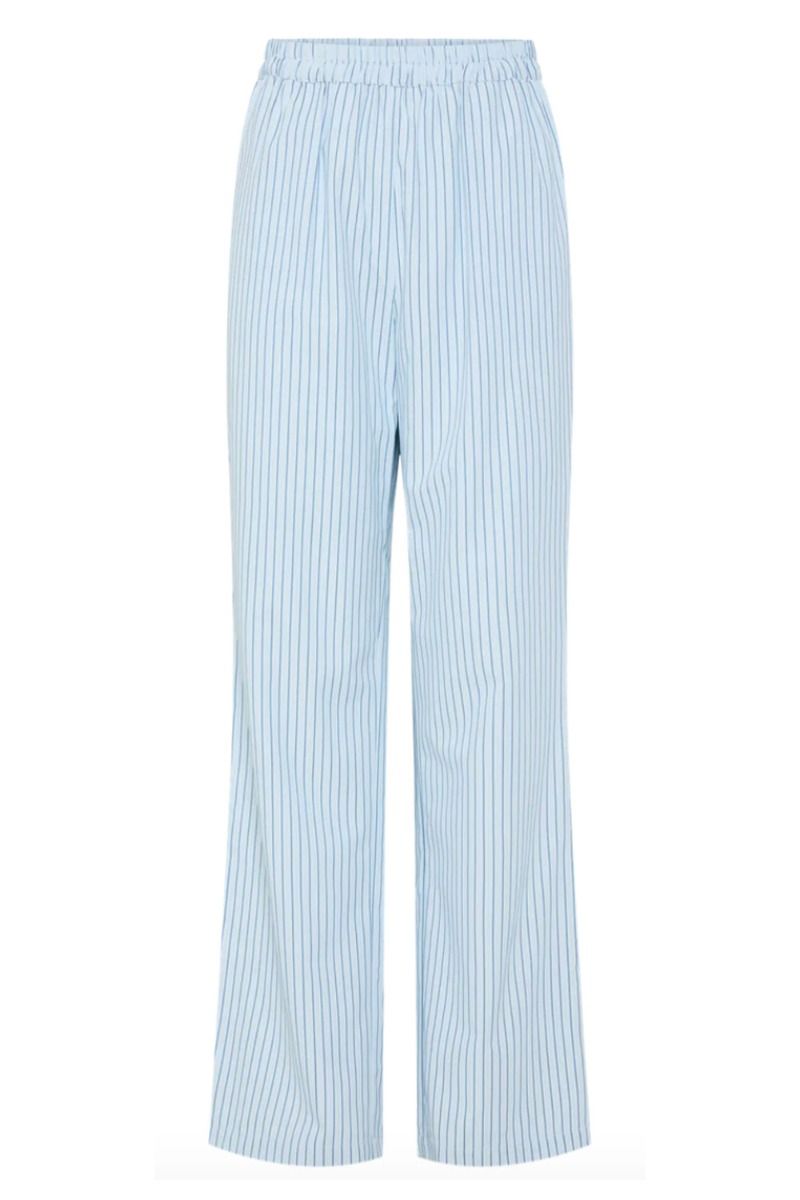 Pieces - Bukser - PC Folli Hw Pants - Aloe Wash