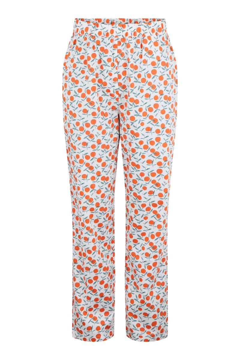 Pieces - Bukser - PC Fruit HW Pants - Bright White
