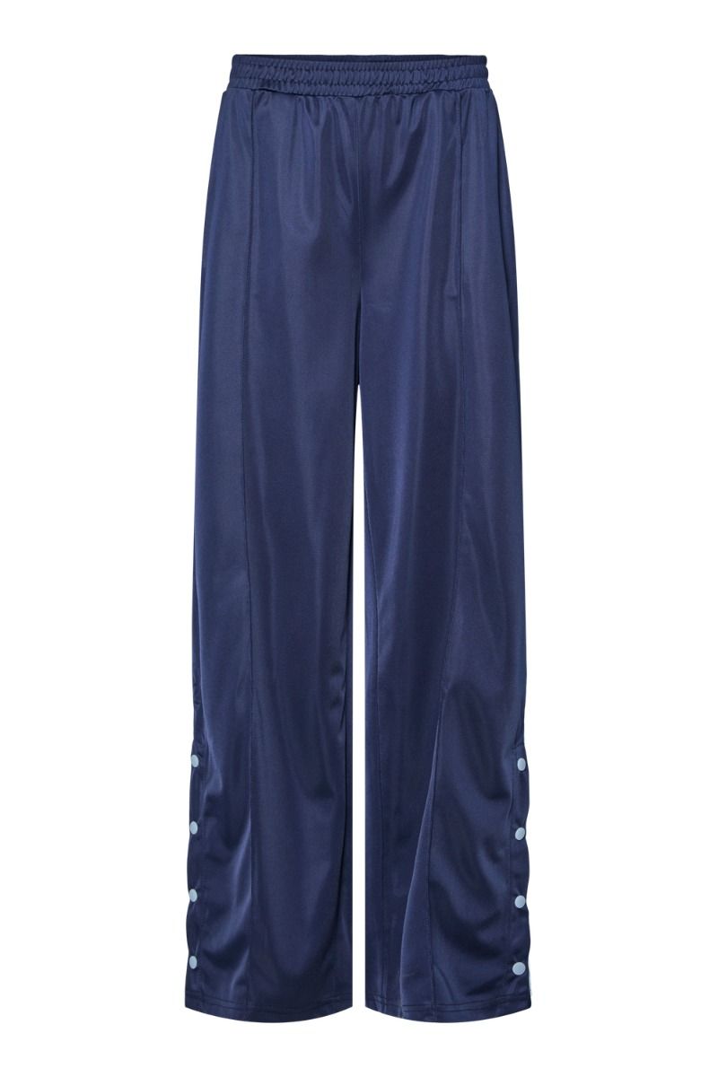 Pieces - Bukser - PC grace Mw Button Pants AU24 - Maritime Blue