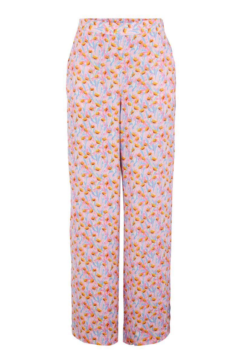 Pieces - Bukser - PC Mecila HW Wide Pants - Prism Pink