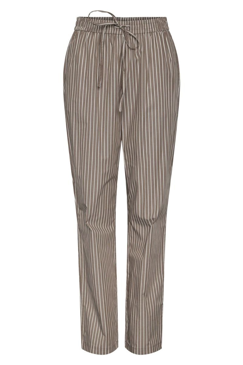 Pieces - Bukser - PC Penny HW Ankle Pants - Fossil Bright white