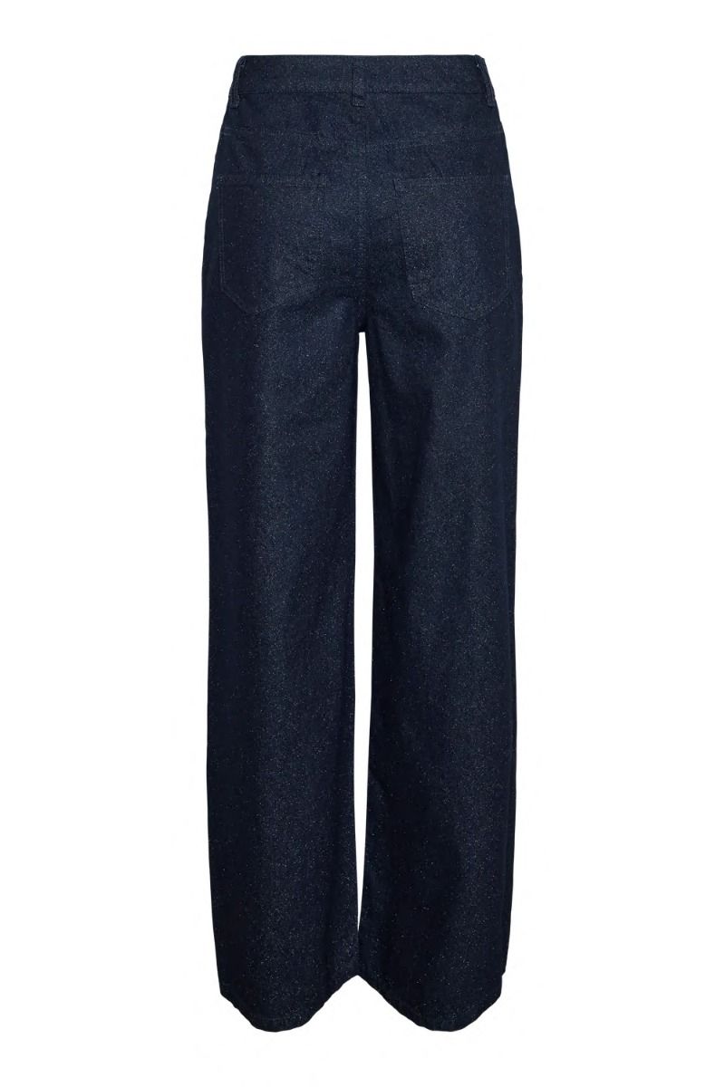 Pieces - Jeans - Pc Revin Hw Wide Foil Denim Jeans - Dark Blue Denim