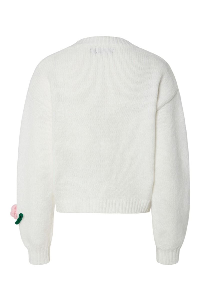 Pieces - Cardigan - PC Lydia Ls V-Neck Knit Cardigan - Cloud Dancer