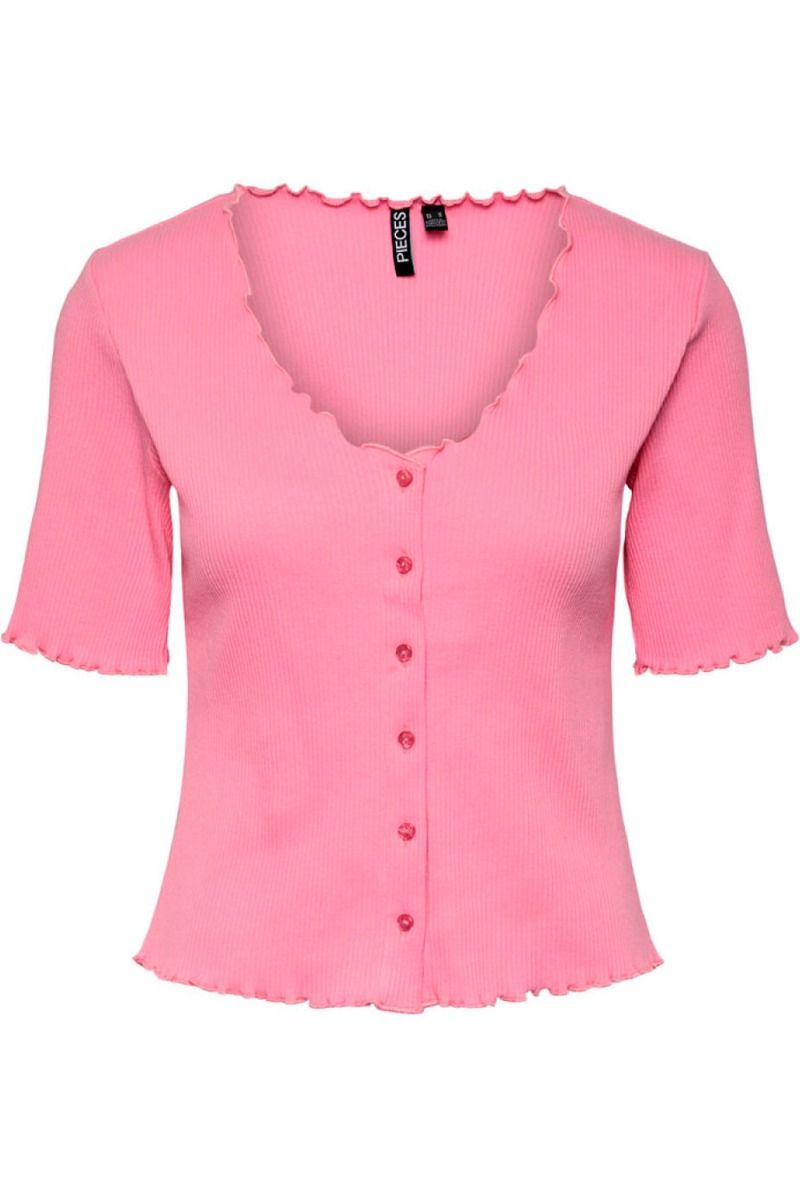 Pieces - Cardigan - PC Nukisa SS Cardigan - Begonia Pink