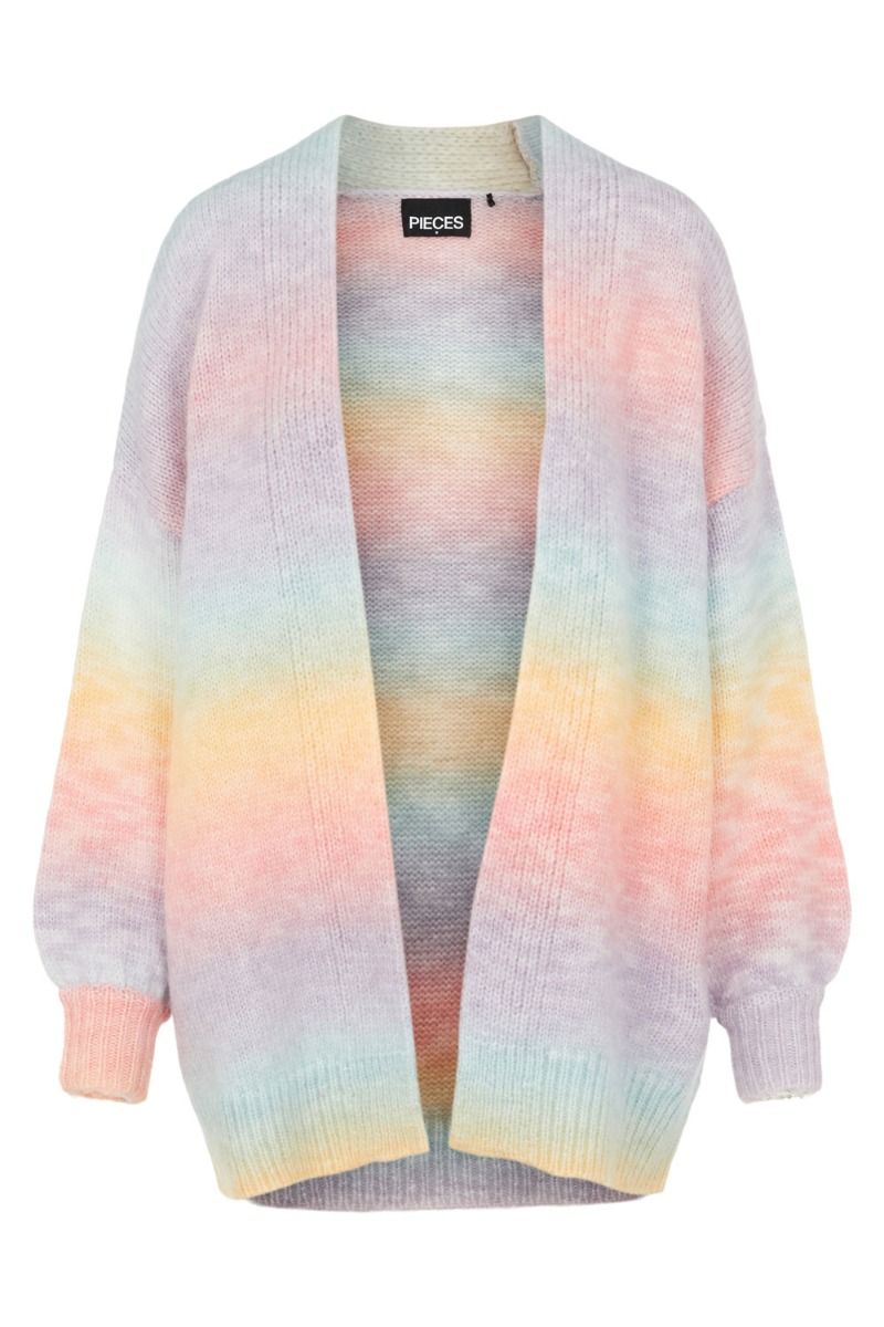 Pieces - Cardigan - PC Rainbow LS Knit Cardigan - Orchid Bloom