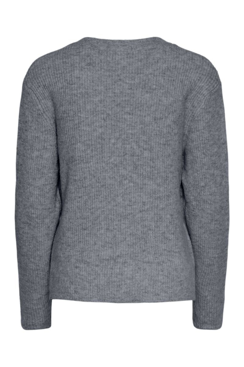 Pieces - Strik - PC Silly Ls Reversible Tie Knit Noos Bc - Medium Grey Melange