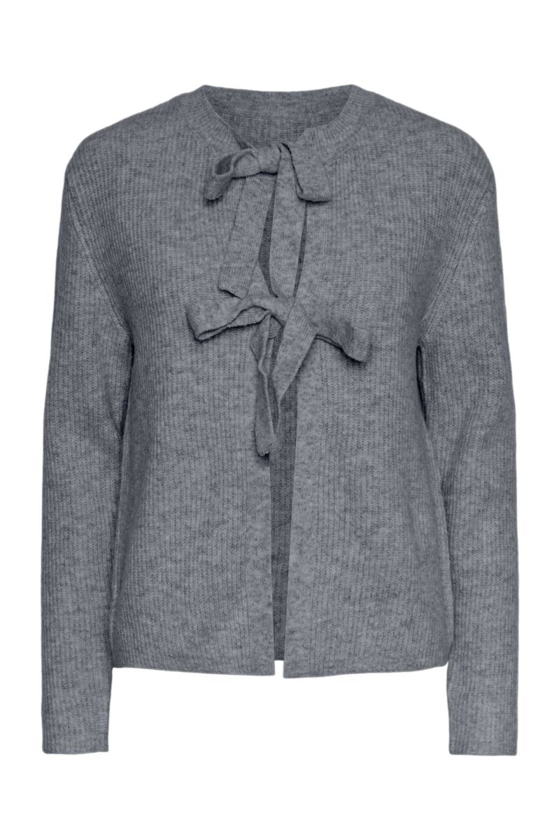 Pieces - Strik - PC Silly Ls Reversible Tie Knit Noos Bc - Medium Grey Melange