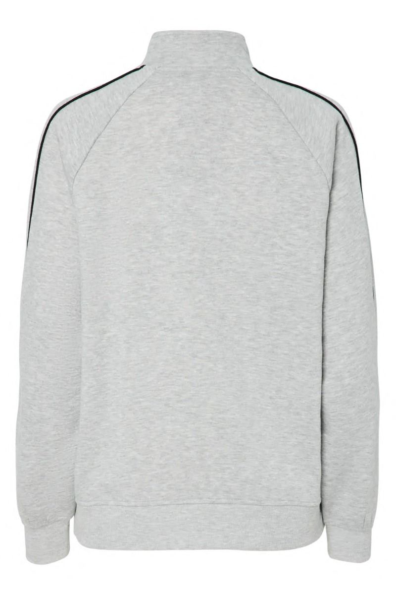 Pieces - Sweat - Pc Chilli Ls Halfzip Sweat - Light Grey Melange