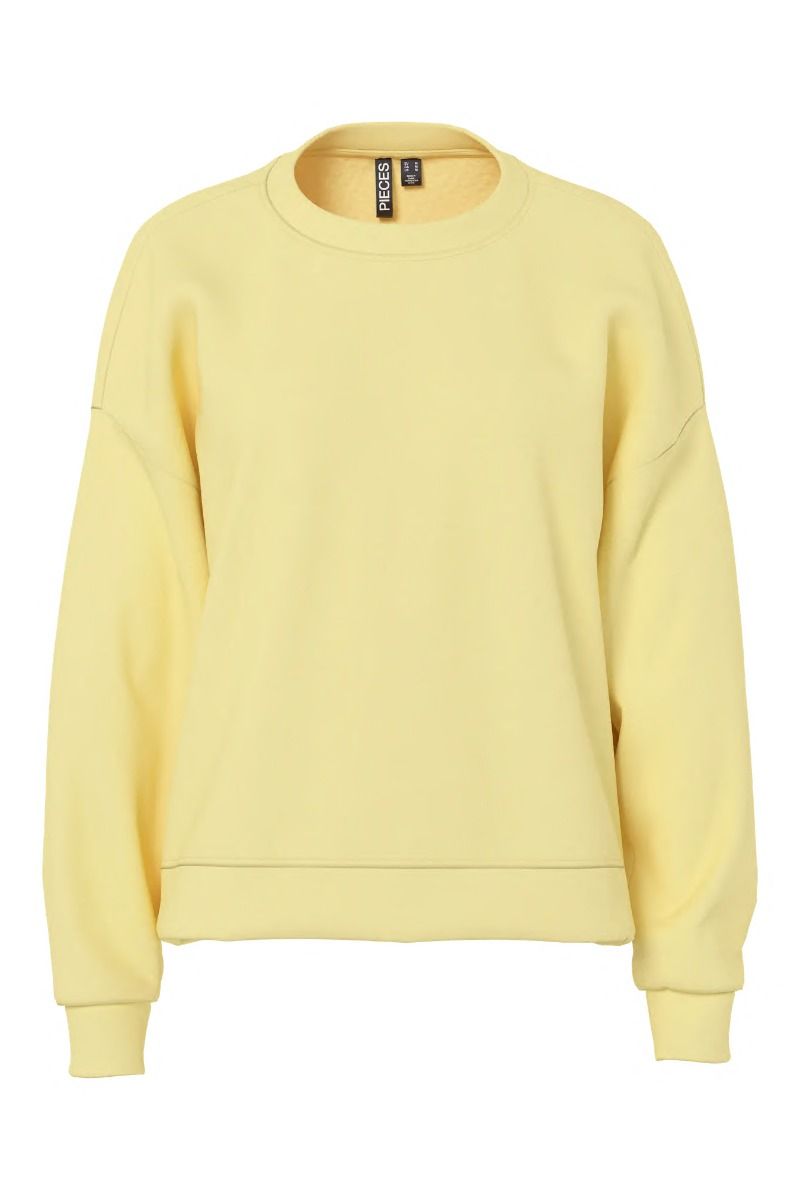Pieces - Bluse - Chilli LS Loose Sweat - Pale Banana