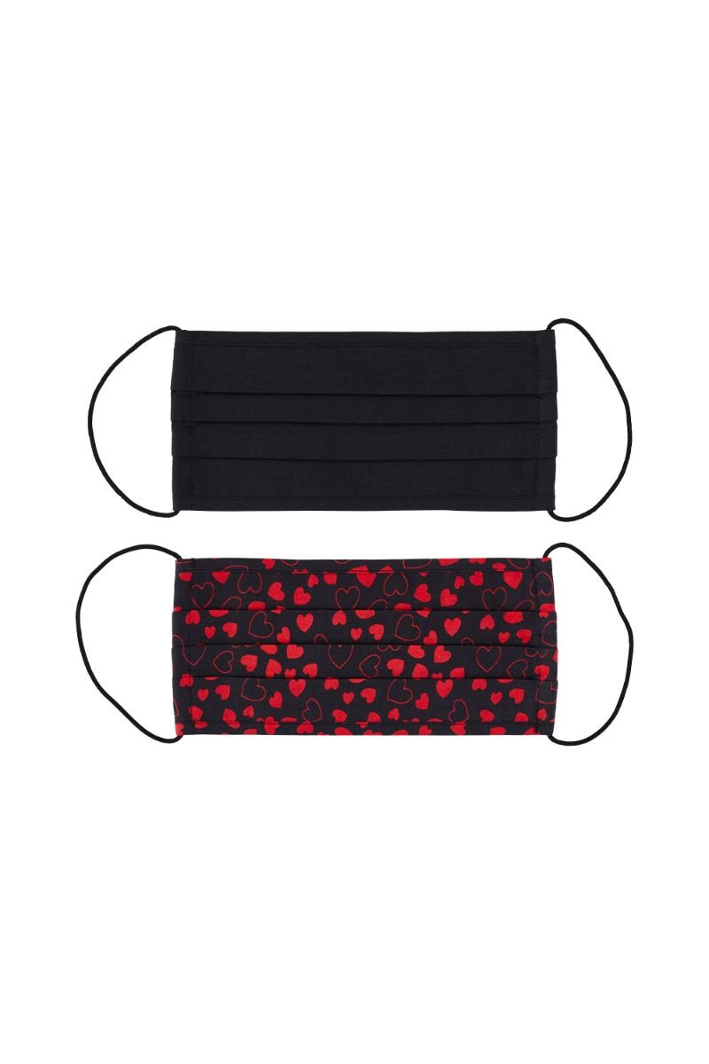 Pieces - Community Mask Adult 2-Pack - Black/Red