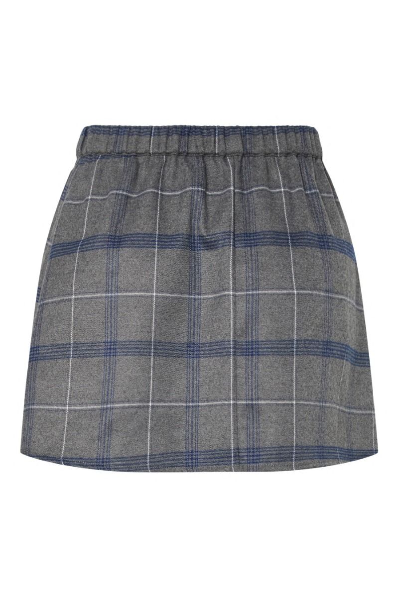 Pieces - Nederdel - Pc Diana Mw Short Skirt - Concrete Grey