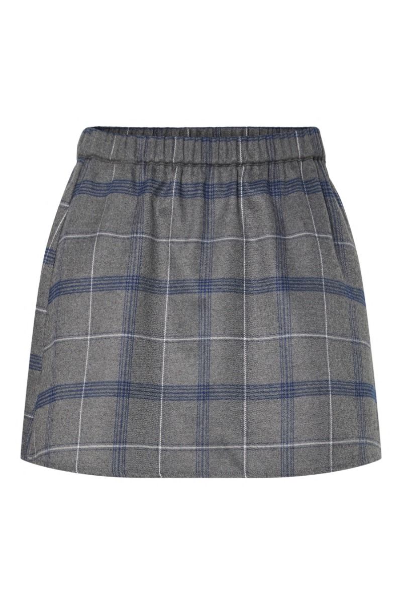 Pieces - Nederdel - Pc Diana Mw Short Skirt - Concrete Grey