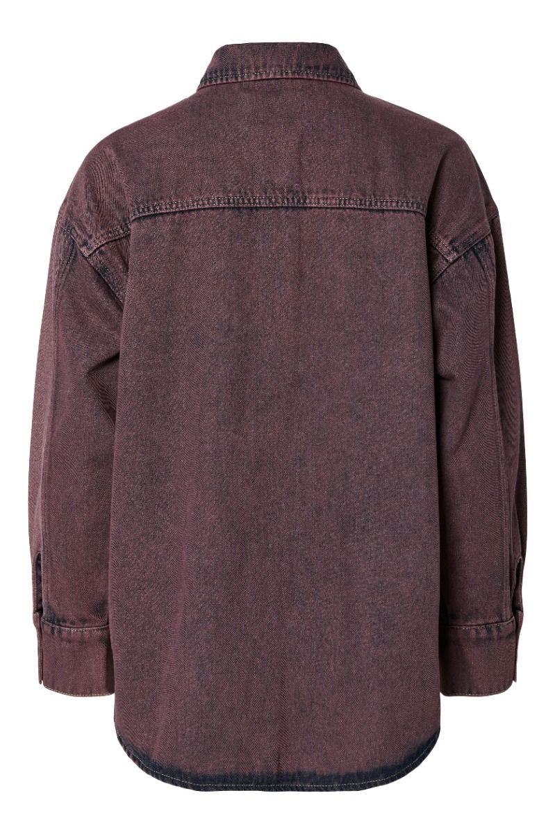 Pieces - Skjorte - Dria Denim Shirt - Tawny Port