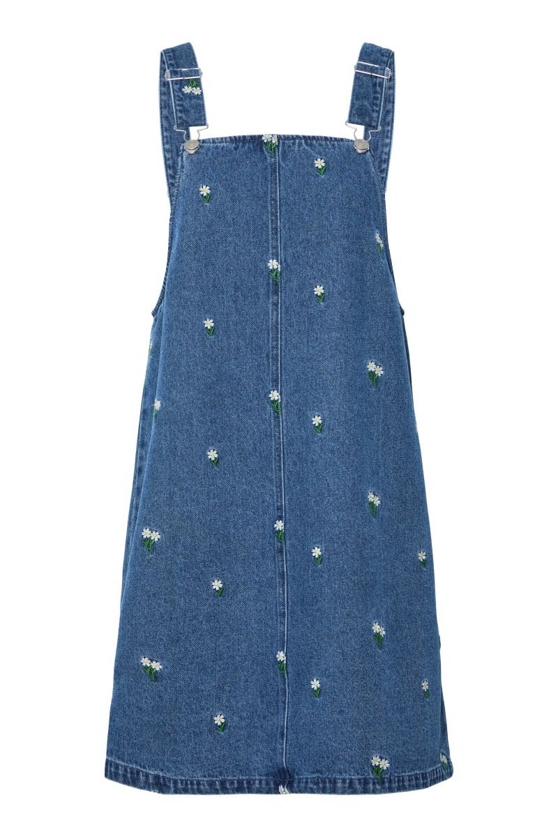 Pieces - Kjole - Freia Denim Spencer Dress - Medium Blue Denim