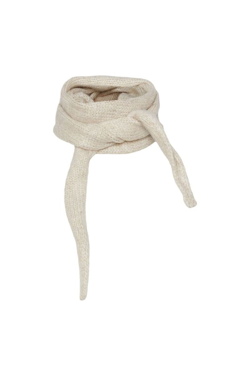 Pieces - Halstørklæde - PC Lullu Mini Knit Scarf - White Pepper