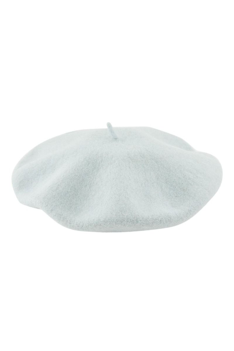 Pieces - Hat - PC French Wool Beret - Aqua Gray