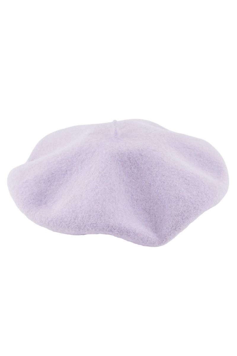 Pieces - Hat - PC French Wool Beret - Lavender