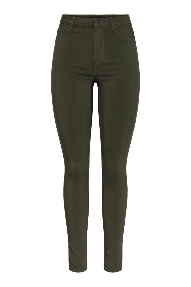 Pieces - Jeans - High Skin Wear Jeggings - Forest Night