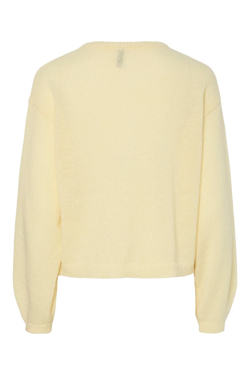 Pieces - Cardigan - Ida LS O-Neck Knit Cardigan - French Vanilla