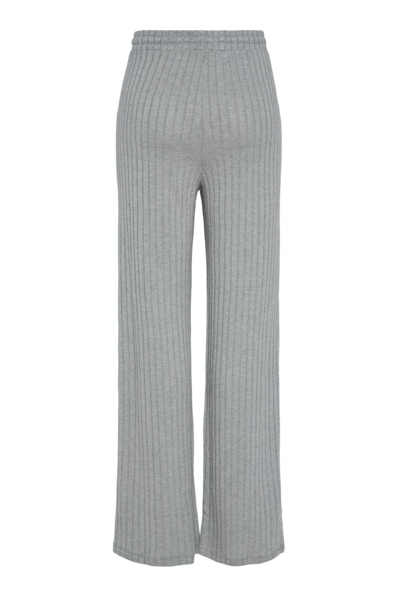 Pieces - Bukser - Pciris HW Wide Pant - Ultimate Grey