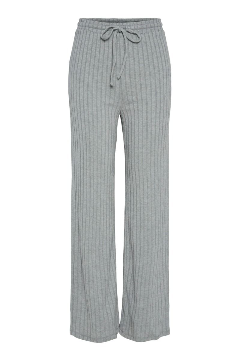 Pieces - Bukser - Pciris HW Wide Pant - Ultimate Grey