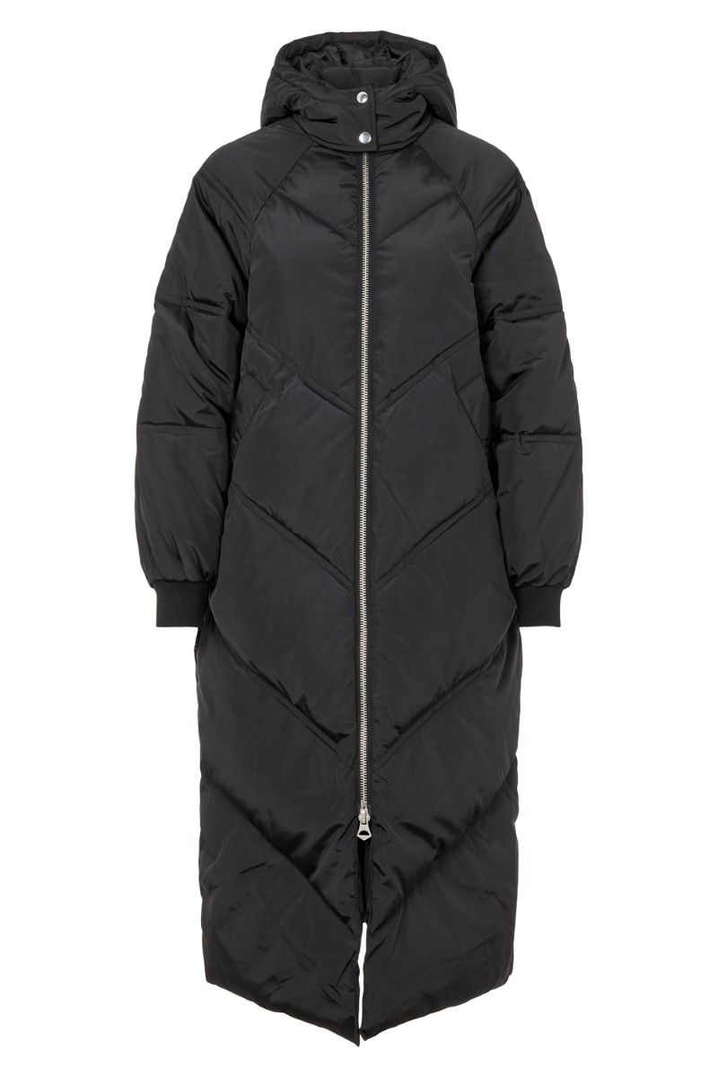 Pieces - Jakke - Felicity Long Puffer - Black