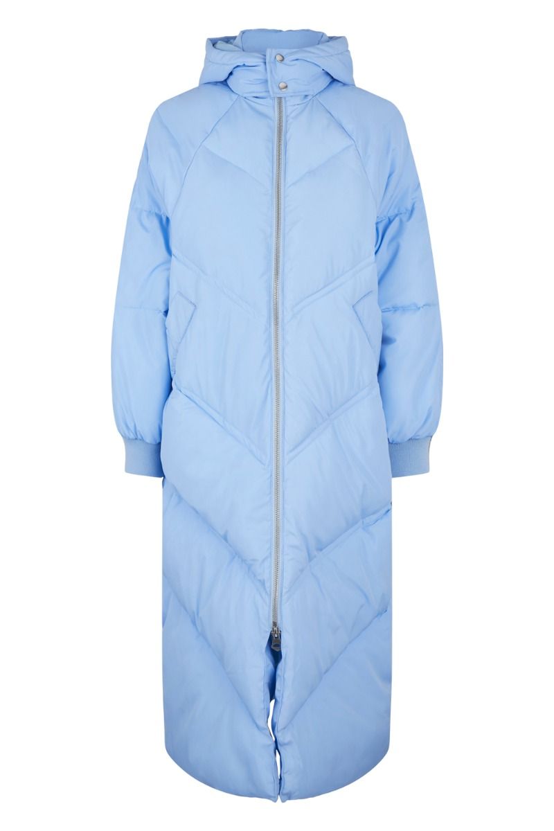 Pieces - Jakke - Felicity Long Puffer - Chambray Blue