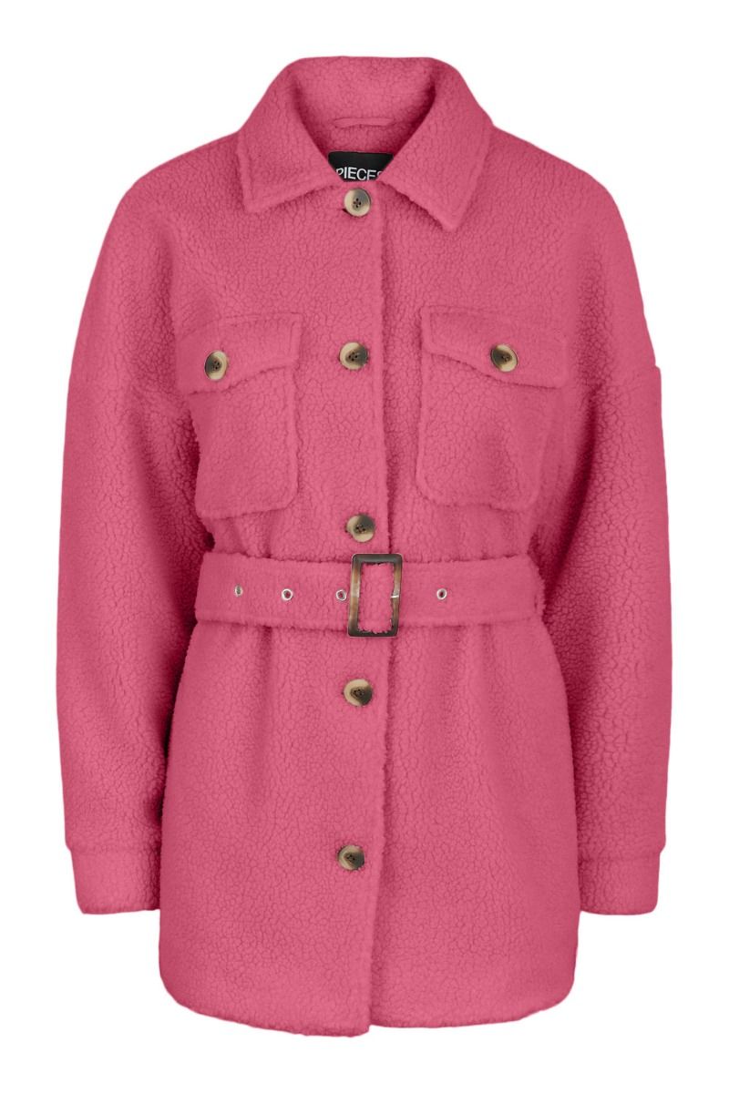 Pieces - Jakke - PC Fernanda Selma Overshirt Jacket - Fruit Dove