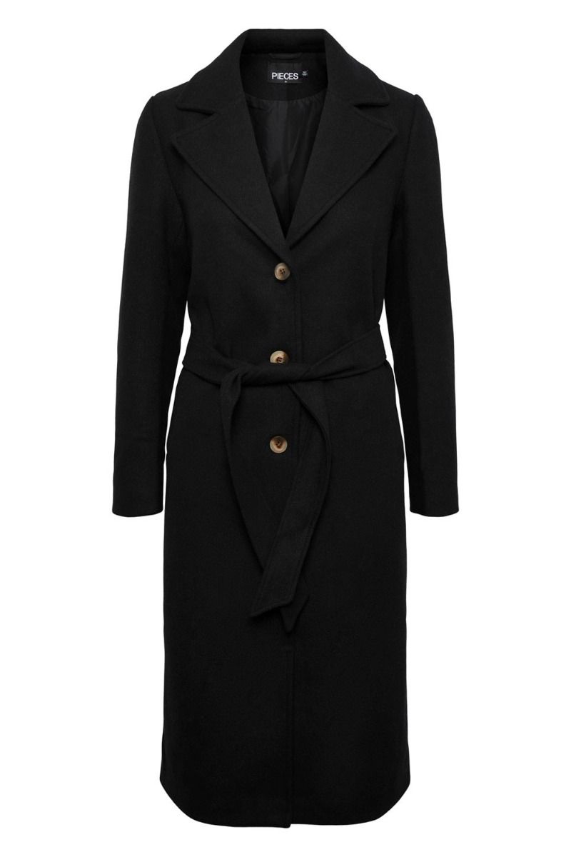Pieces - Jakke - PC Josie Wool Coat - Black