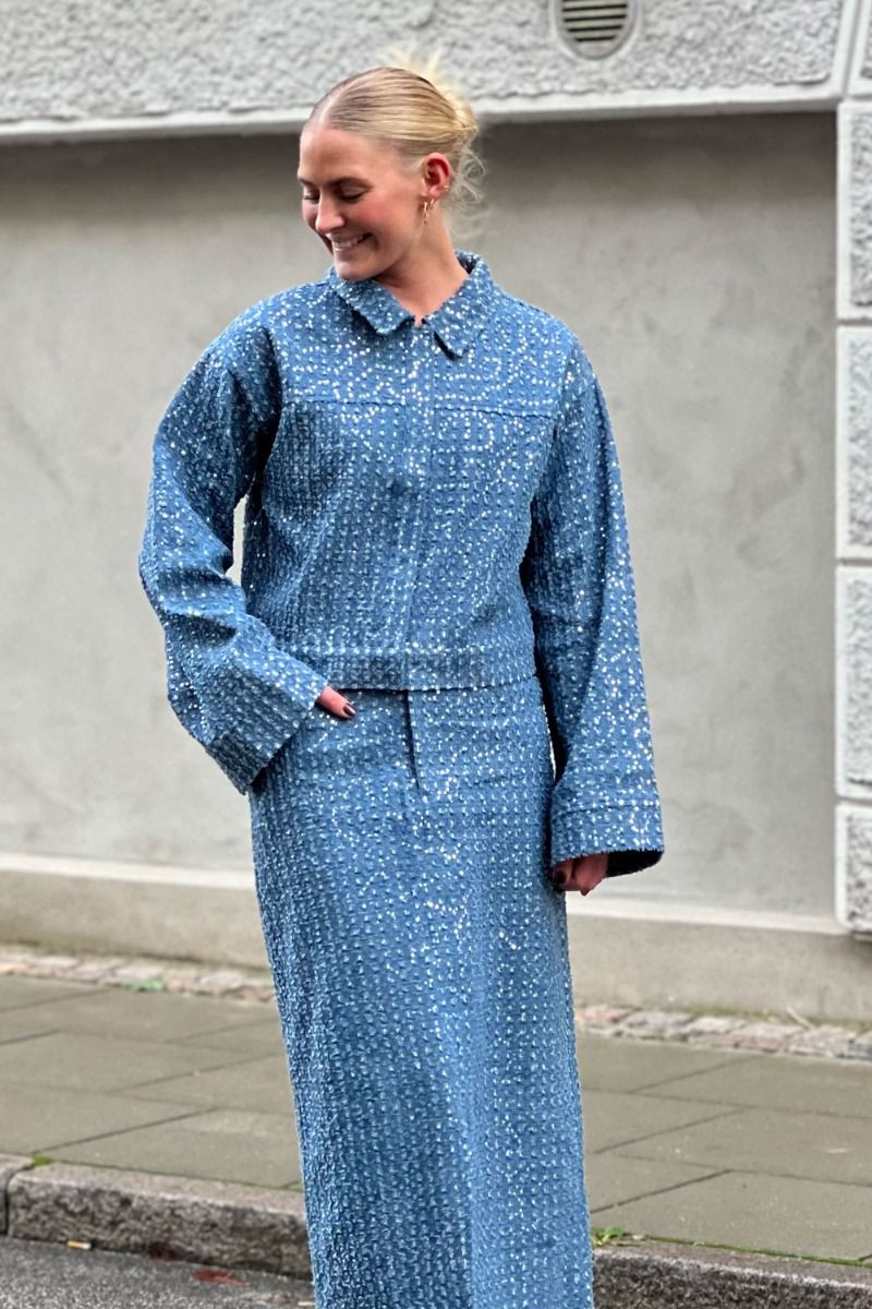 Pieces - Jakke - PC Naomi LS Denim Jacket - Medium Blue Denim