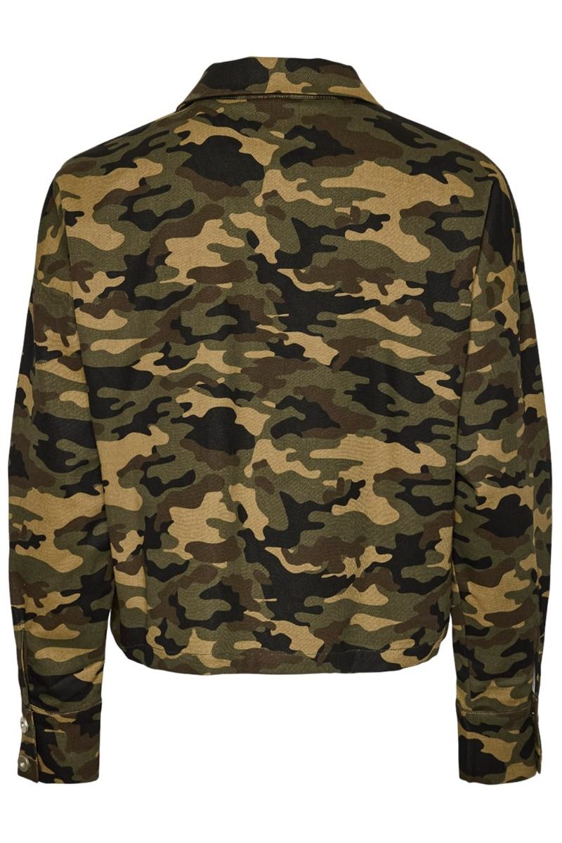 Pieces - Jakke - Pc Jessica Ls Shirt D2D - Jit Burnt Olive