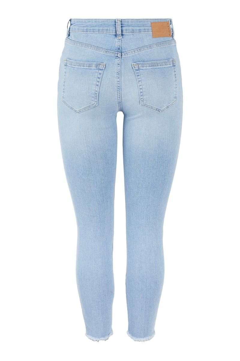 Pieces - Jeans - Delly Skin - Mid Waist - Light Blue Denim