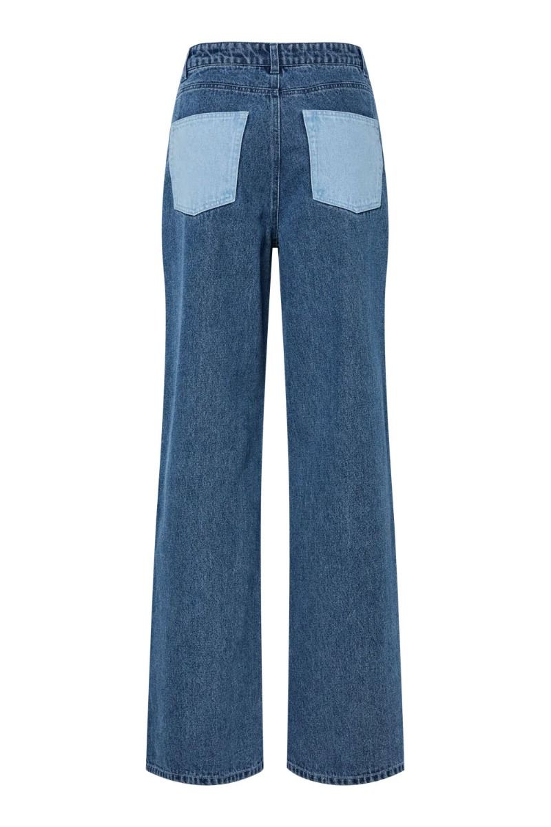 Pieces - Jeans - Pc Famy Hw Wide Denim Jeans- Light Blue Denim 