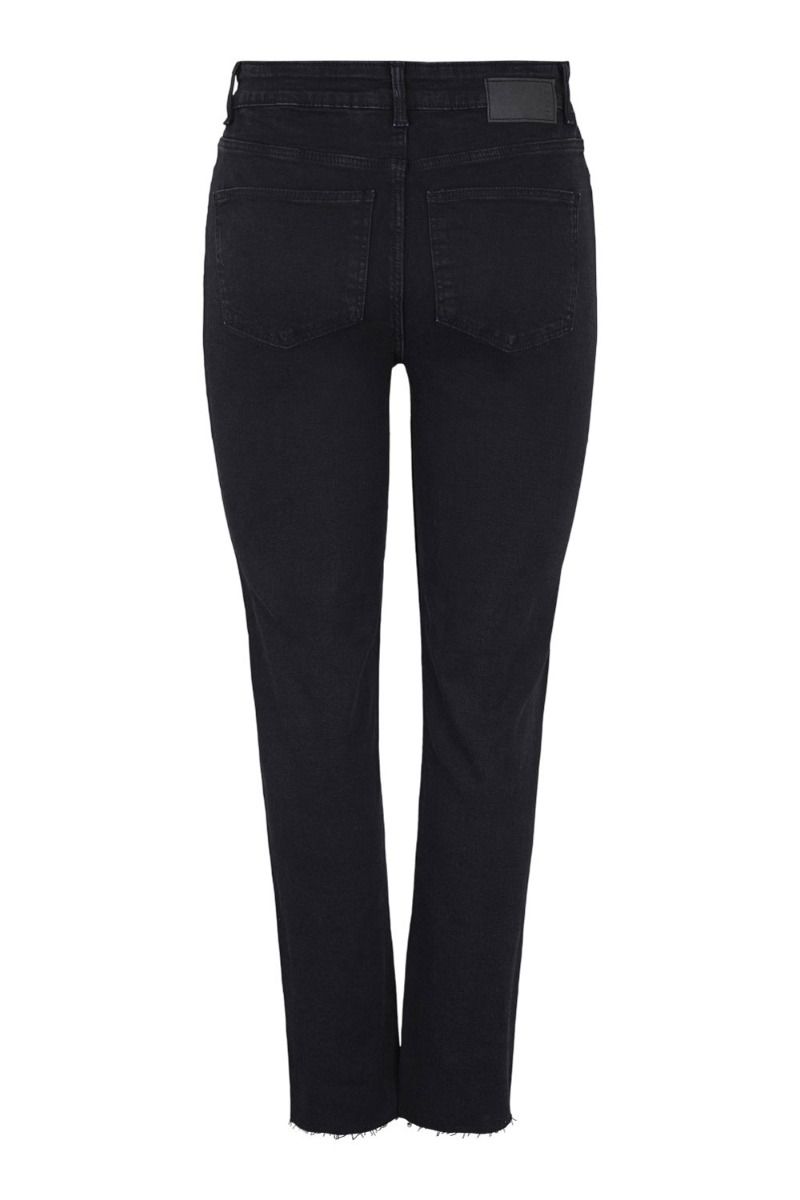 Pieces - Jeans - PC Luna Straight MW Ank - Black