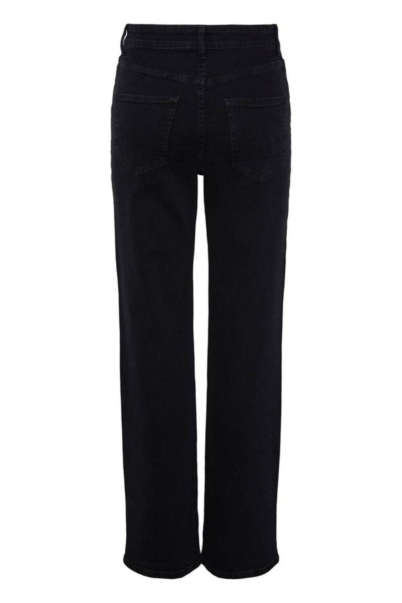 Pieces - Jeans - PC Siffi HW Wide Rhinestone Jeans - Black