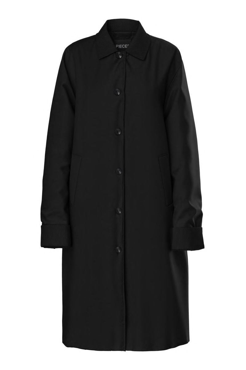 Pieces - Jakke - Jorma Long Corduroy Jacket - Black