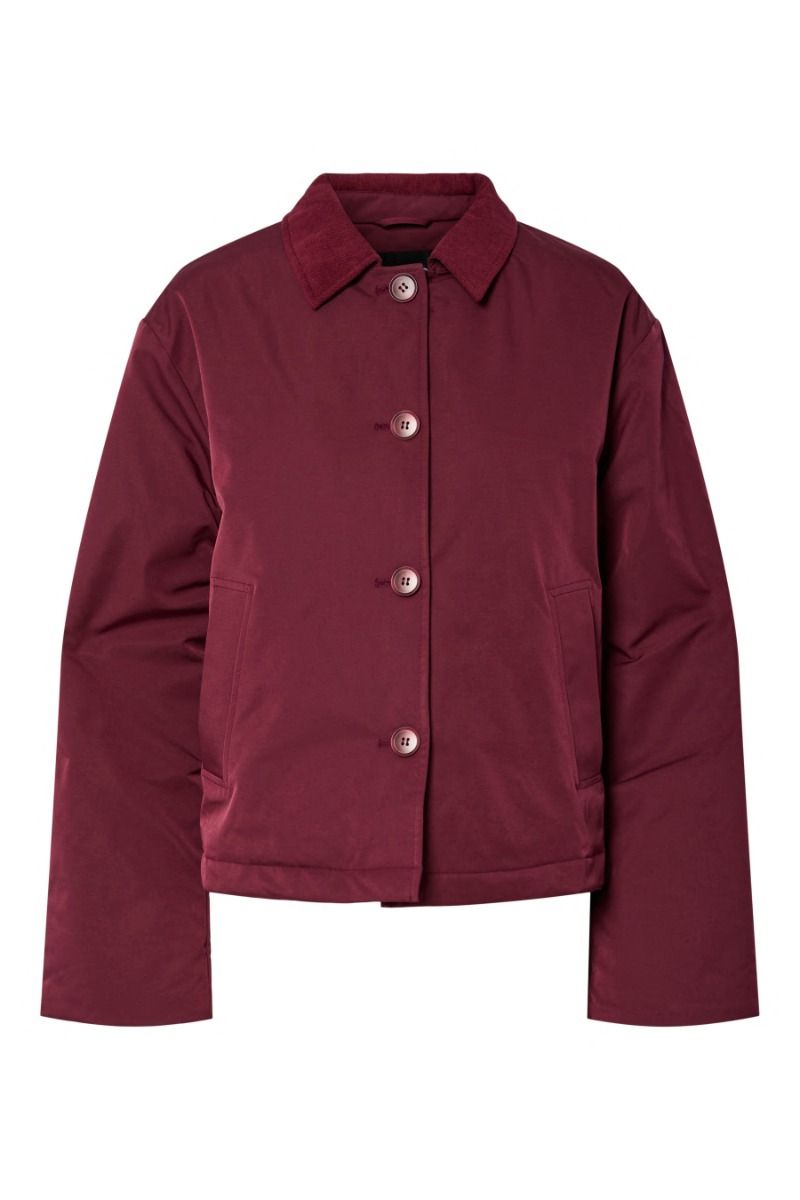 Pieces - Jakke - Jorma Short Corduroy Jacket - Tawny Port