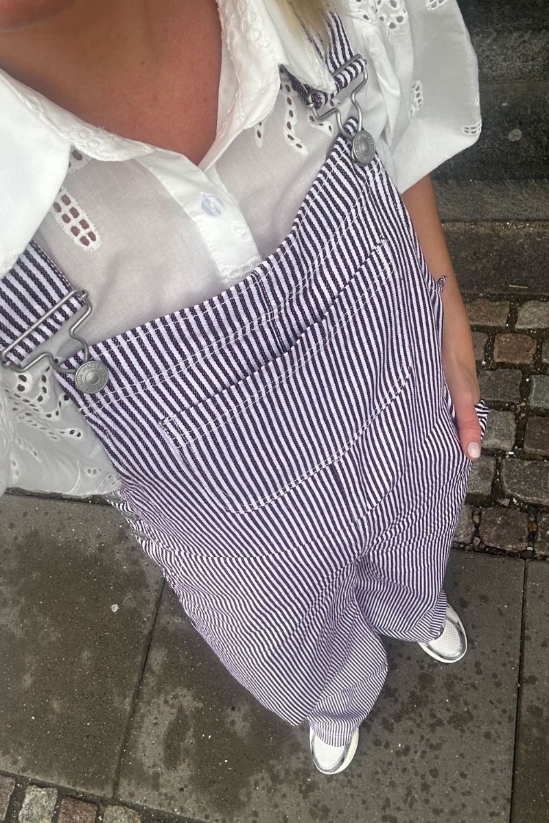 Pieces - Jumpsuit - Allo Dungaree - Winetasting/Cloud Dancer